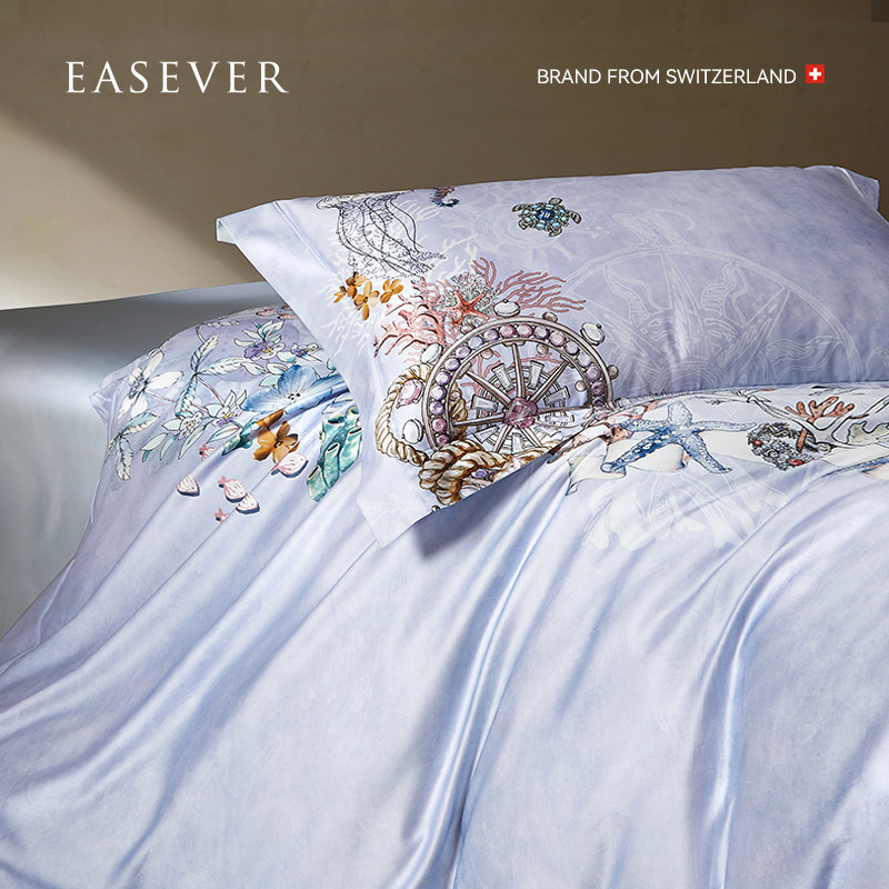 EASEVER绎生活140支埃及棉长绒棉高端奢华高级床品四件套高支高密