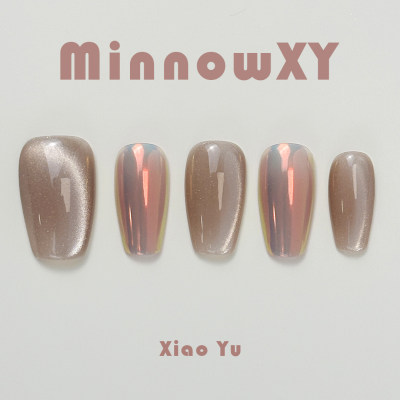 【鲛泪2.0】MinnowXY 2024年新款猫眼纯手工高级穿戴甲美甲成品