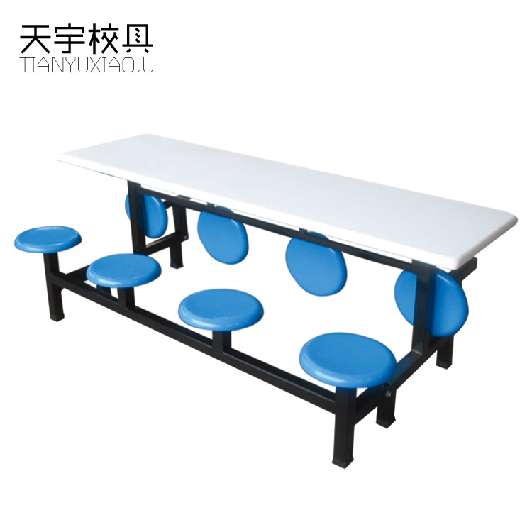 工厂员工食堂四人八人位连体快餐桌椅学生组合快餐桌椅连体餐桌椅