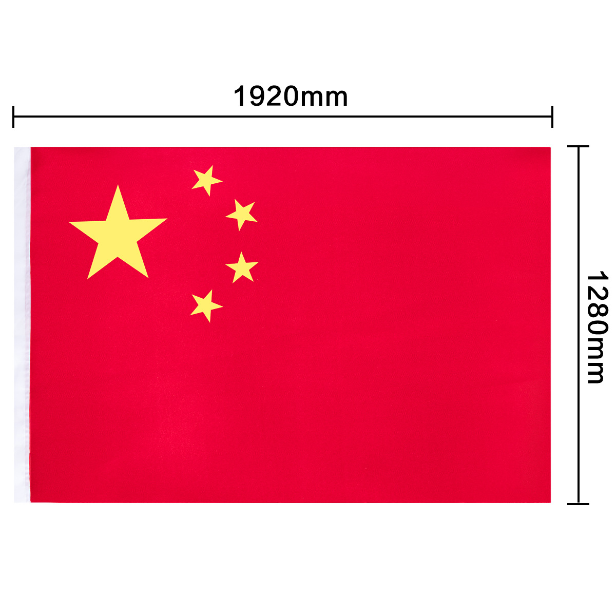 得力国旗 得力3223 红色鲜艳的五星红旗 3号国旗 192*128cm 旗帜