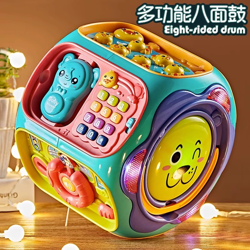 婴儿手拍鼓六面体益智早教拍拍鼓