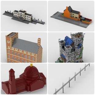 定制积木法兰克福火车站韦斯科特街62号米洛高架桥圣玛丽教堂猎鹰