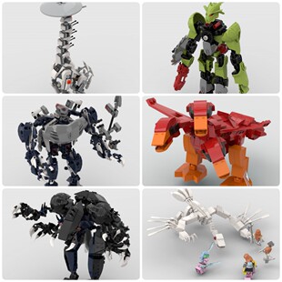 定制积木玩具生化战士甲虫女王食尸鬼战斗地平线·零之曙光长颈兽