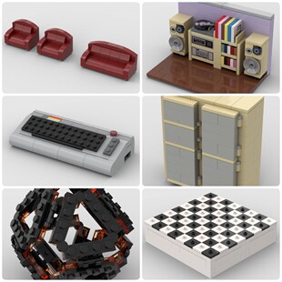 定制积木创意设计玩具柜子国际象棋八面体家用电脑HIFI音响长沙发