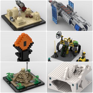 定制积木索伦之眼黄队雅汶卫星巴比伦五号空间站莫斯艾斯利太空站