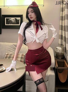 奢华诱惑gogo性感御姐套装女cosplay秘书OL小胸半透制服包臀夜场