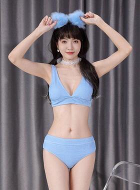 DS演出服夜店GOGO服装dj女B组酒吧领舞爵士舞队女团性感蓝色套装