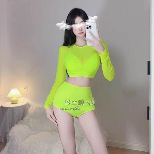 新款酒吧dj女团gogo领舞台装DS表演服夜场性感荧光绿爵士舞套装