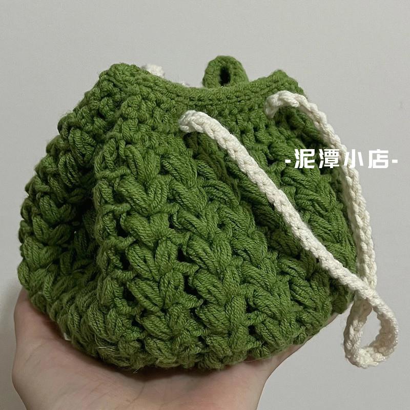 五股线针织粗毛线手提包小红书同款编织自制材料包送女生礼物材料