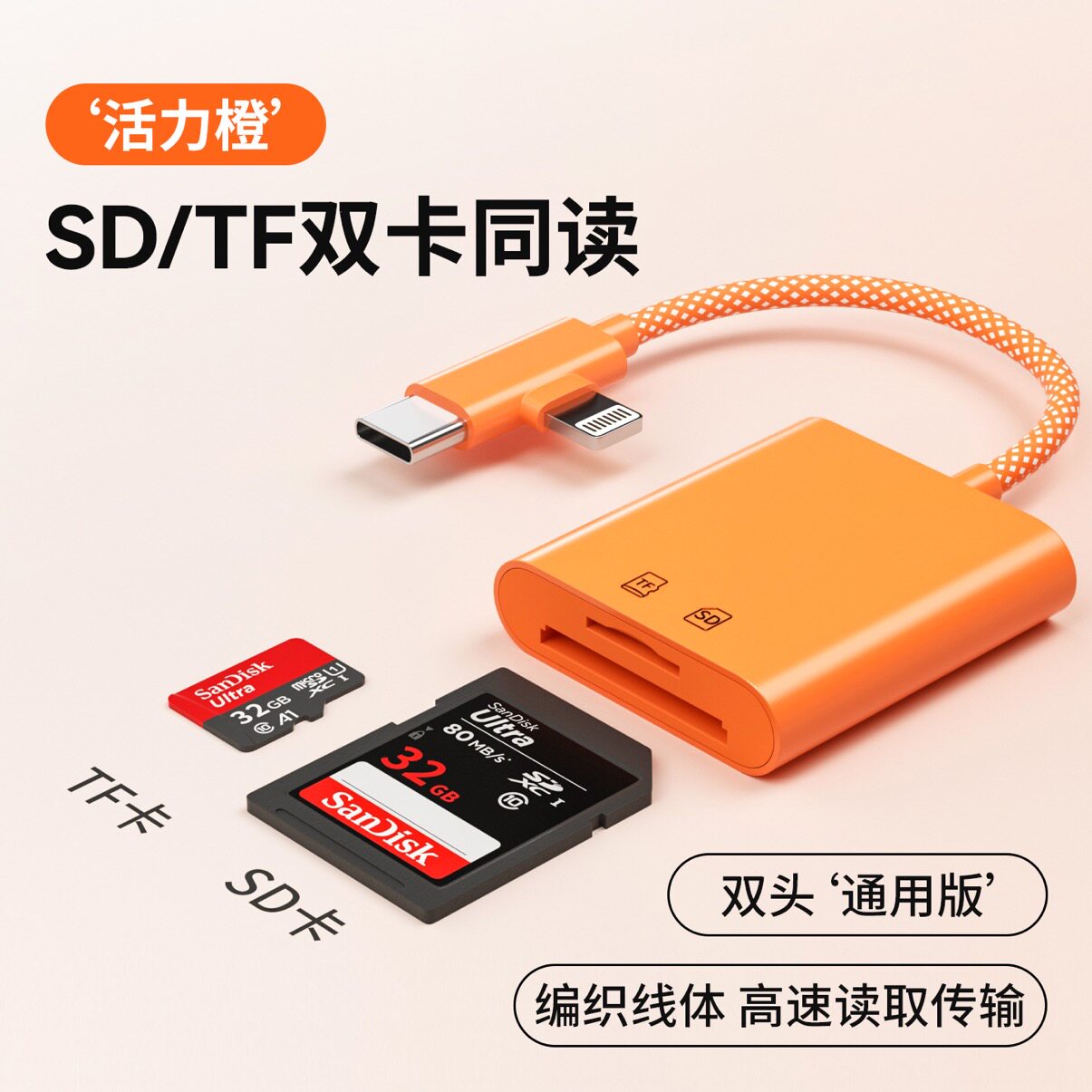 SD/TF双卡读卡器USB3.0高速图片