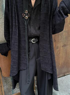 以休眠 复古小众不规则下摆设计山本耀司风设计感道袍长袖外套