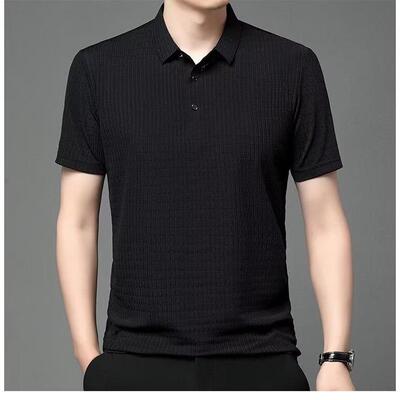 2025新款夏季polo衫爸爸夏装短袖t恤男中年休闲宽松半袖体恤