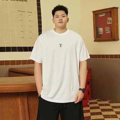 2024新品夏季新款潮牌短袖t恤男简约纯色小众潮流百搭体恤