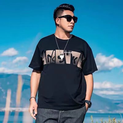 国潮短袖t恤男士夏季潮牌宽松潮流ins半袖男生体恤夏天上衣服男装