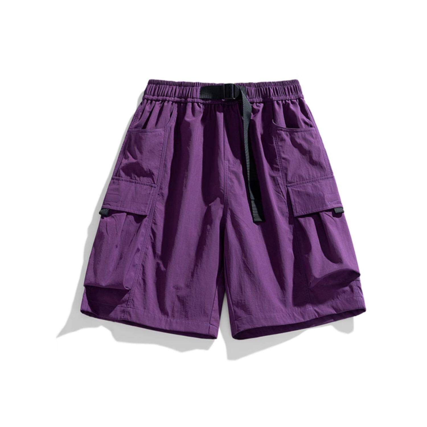 2026新款美式高街撞色大口袋工装五分裤男款夏季薄款休闲运动短裤