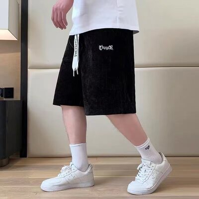 休闲裤时尚潮牌新款青春流行宽松型工装裤男文艺五分裤中腰潮流潮