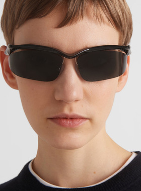 欧美大牌sunglass同款异形镜P家太阳镜无框Y2K个性高级感太阳眼镜