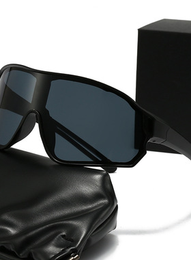 新款户外运动太阳镜女大框挡风骑行眼镜时尚男士登山滑雪太阳眼镜