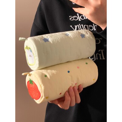 可爱创意星星刺绣笔袋高颜值ins风初中女生2025新款超火大容量日