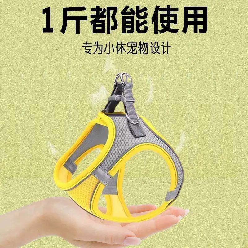 幼猫牵引绳超小号遛猫外出专用两个月小猫咪防挣脱背心式背带用品