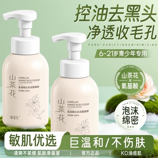 淑菲儿氨基酸山茶花洁面慕斯温和清洁净毛孔控油祛痘洗面奶
