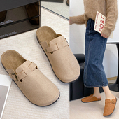 女2025春秋新款 外穿厚底博肯包头半拖鞋 懒人一脚蹬女鞋 勃肯鞋 夏季