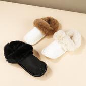 保暖可拆洗棉拖鞋 套鞋 鞋 冬季 垫内胆洞洞鞋 加厚毛绒鞋 垫男女加长款