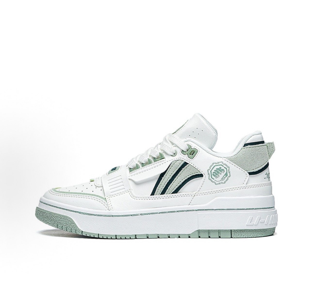 李宁反伍BADFIVE草木皆兵低帮板鞋男款白绿ABCT061-2 成都yl仓