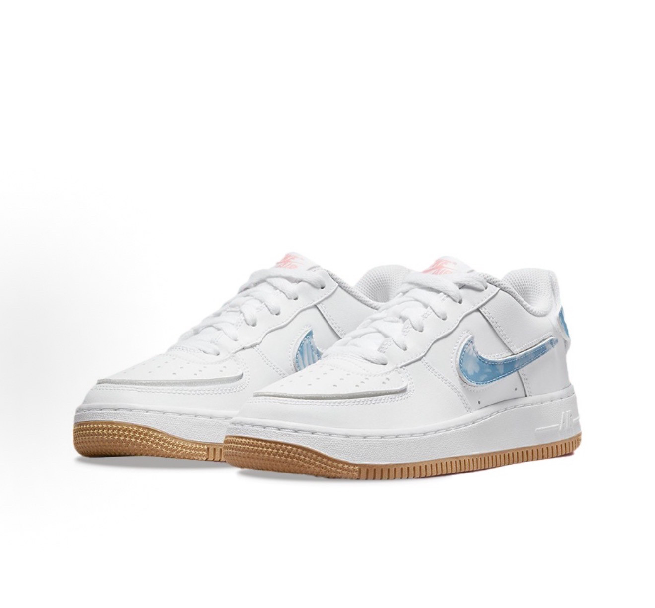Nike Air Force 1 皮革 休闲 耐磨 低帮白蓝色DM1020-100湖州kk,运动鞋new,运动休闲鞋,淘宝优惠券,粉丝福利购,淘宝优惠卷