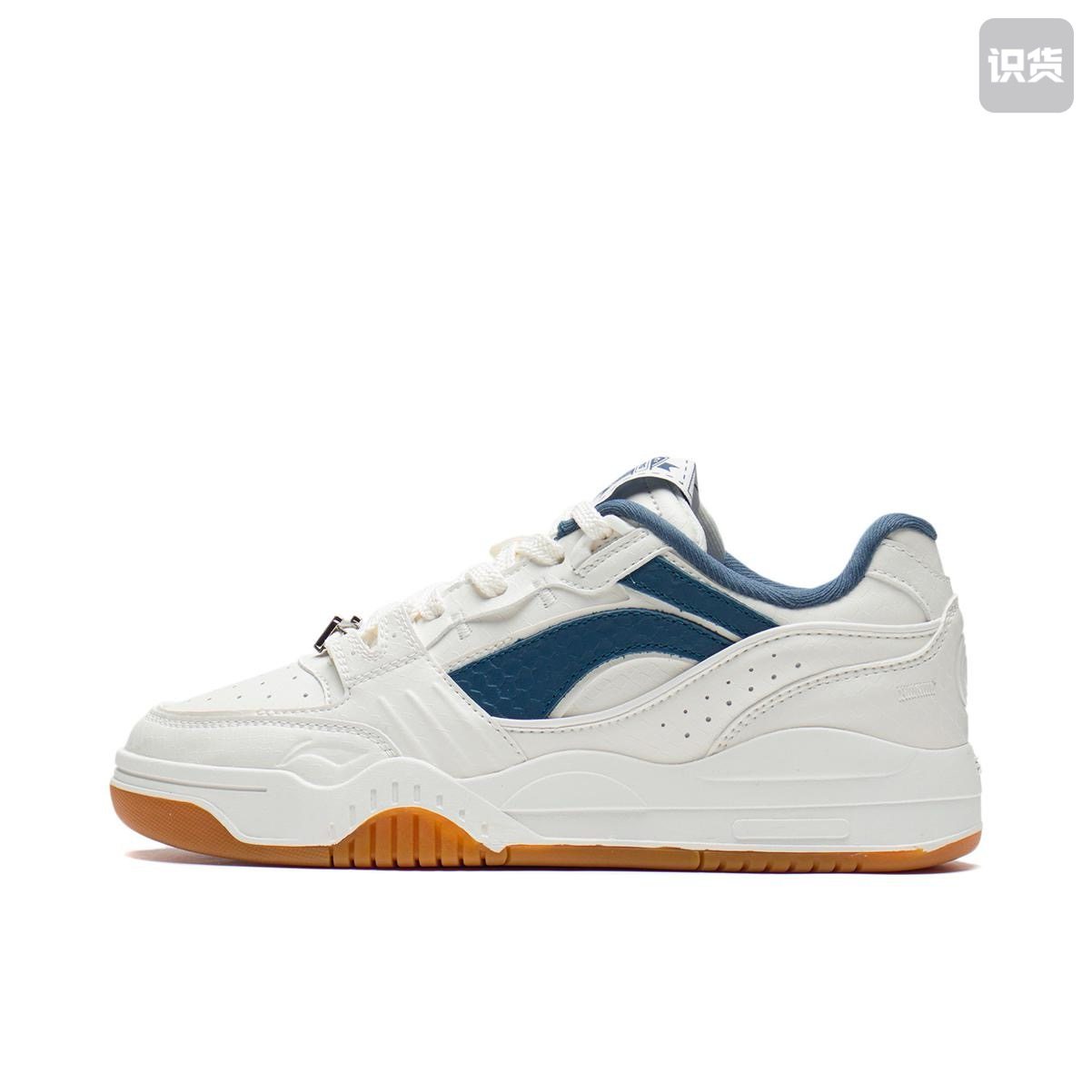 李宁魔术贴月白耐磨低帮板鞋男款AGCS251-9舟山ymy仓