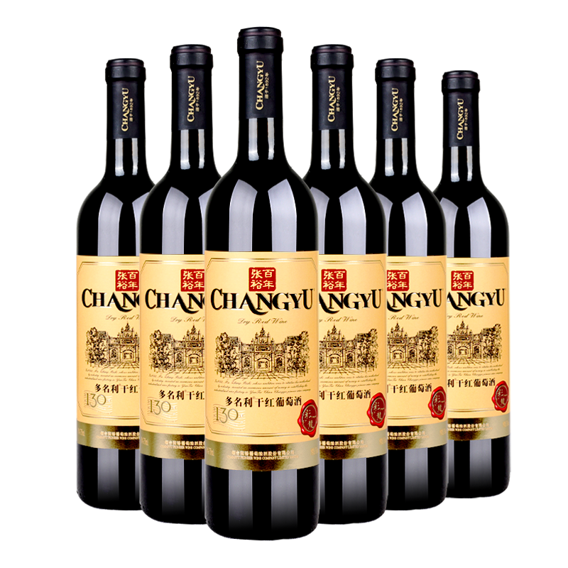 张裕爆款彩龙干红葡萄酒750ml*6