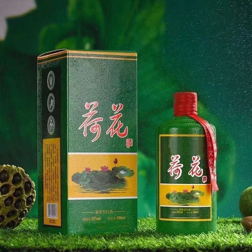 荷花酒53度浓香型白酒2018老酒整箱6瓶*500ML特价清仓新老款随机