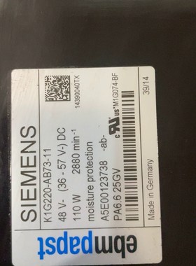 A5E00123738西门子S120风扇原装请询价