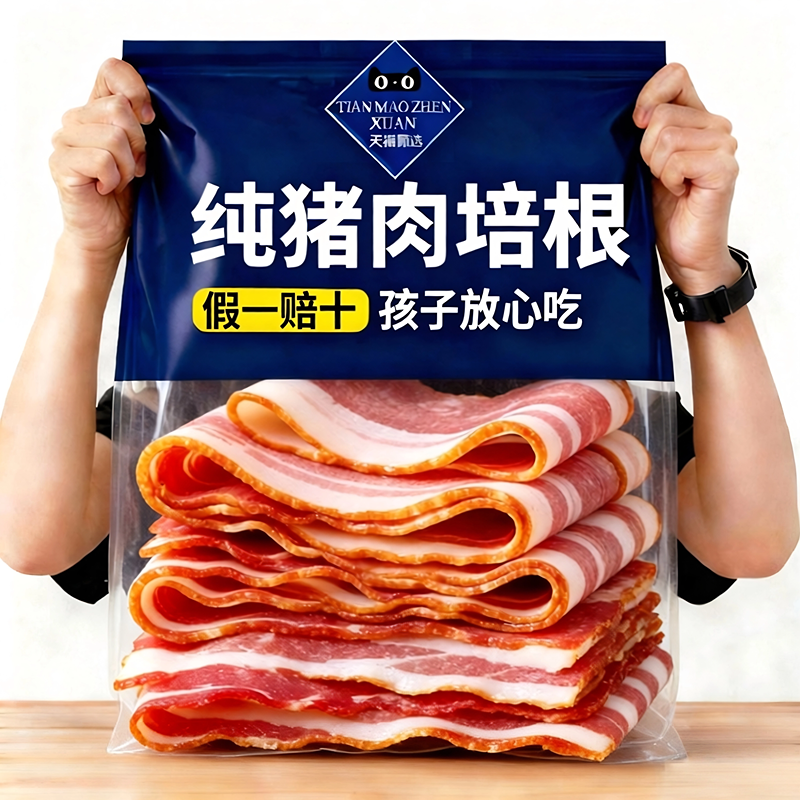 【培根儿童无添加】原切厚切培根