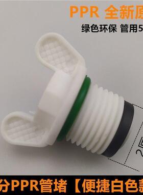 PPR内丝堵头加厚带皮圈水管堵帽4分6分1寸水管堵塞试压闷头管配件