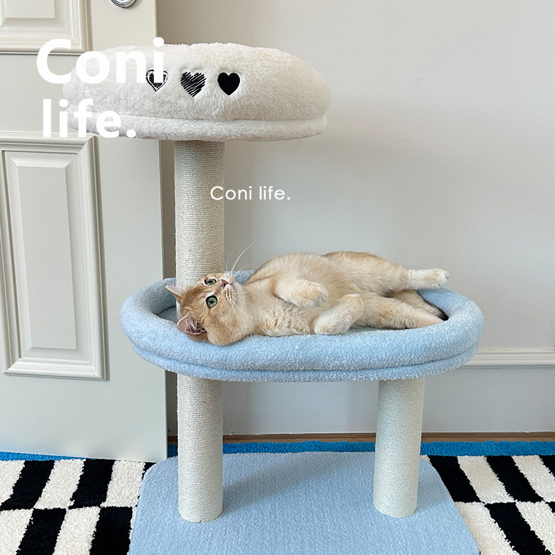 Coni life小爱心猫爬架猫窝一体猫抓柱剑麻耐磨不掉屑跳台猫咪架