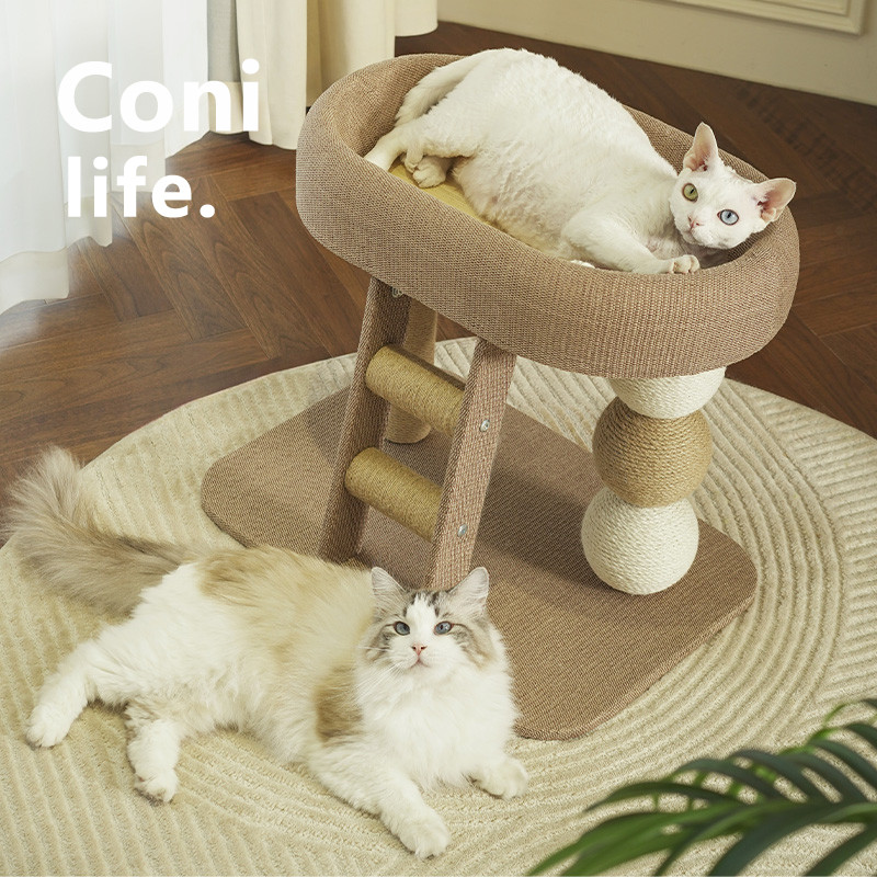 Coni life猫爬架小型不占地猫抓板猫窝一体猫跳台磨爪球猫咪玩具