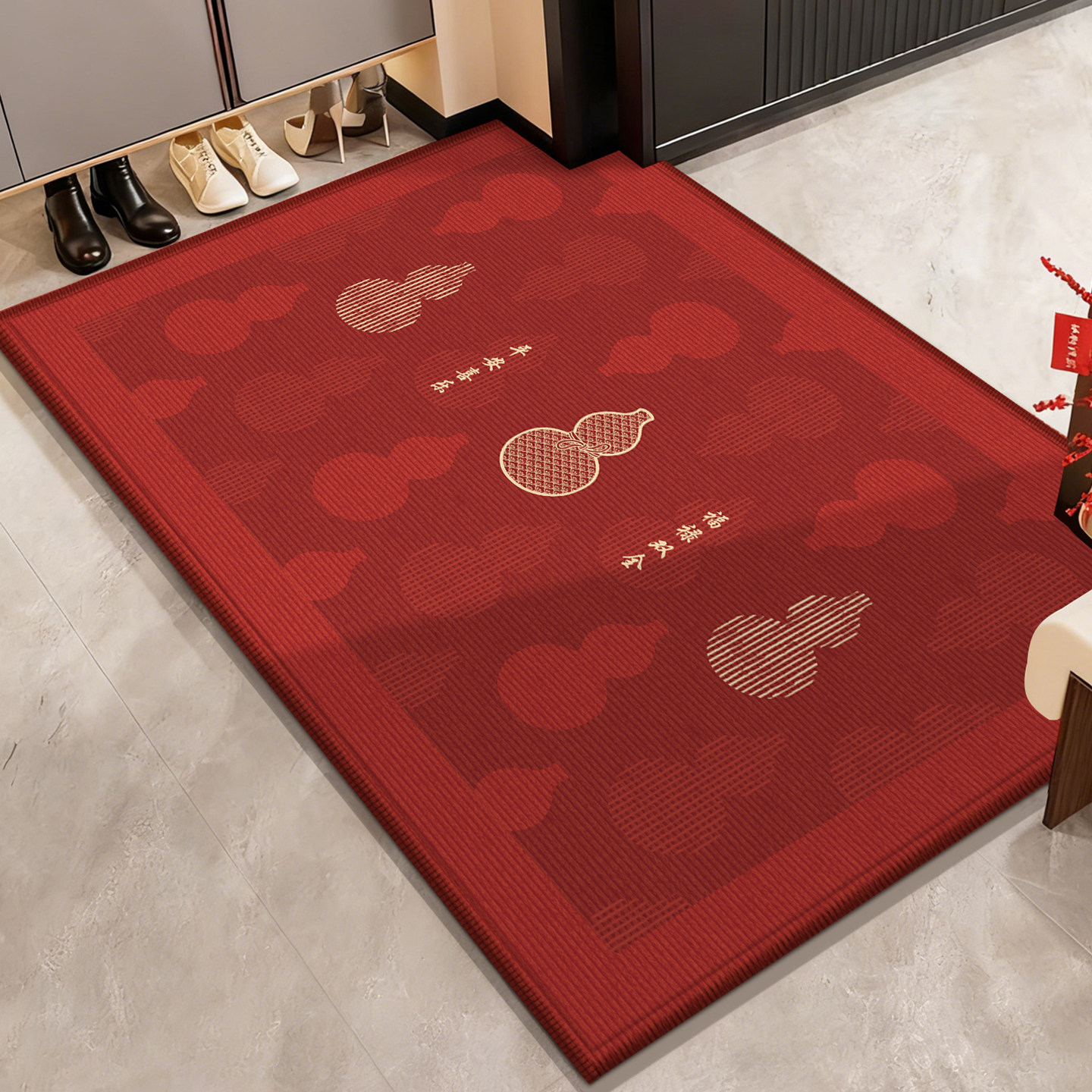 红色入户门地垫入户门垫进门门口地毯2026新款轻奢高级玄关脚踏垫,居家布艺,入户地垫,淘宝优惠券,粉丝福利购,淘宝优惠卷
