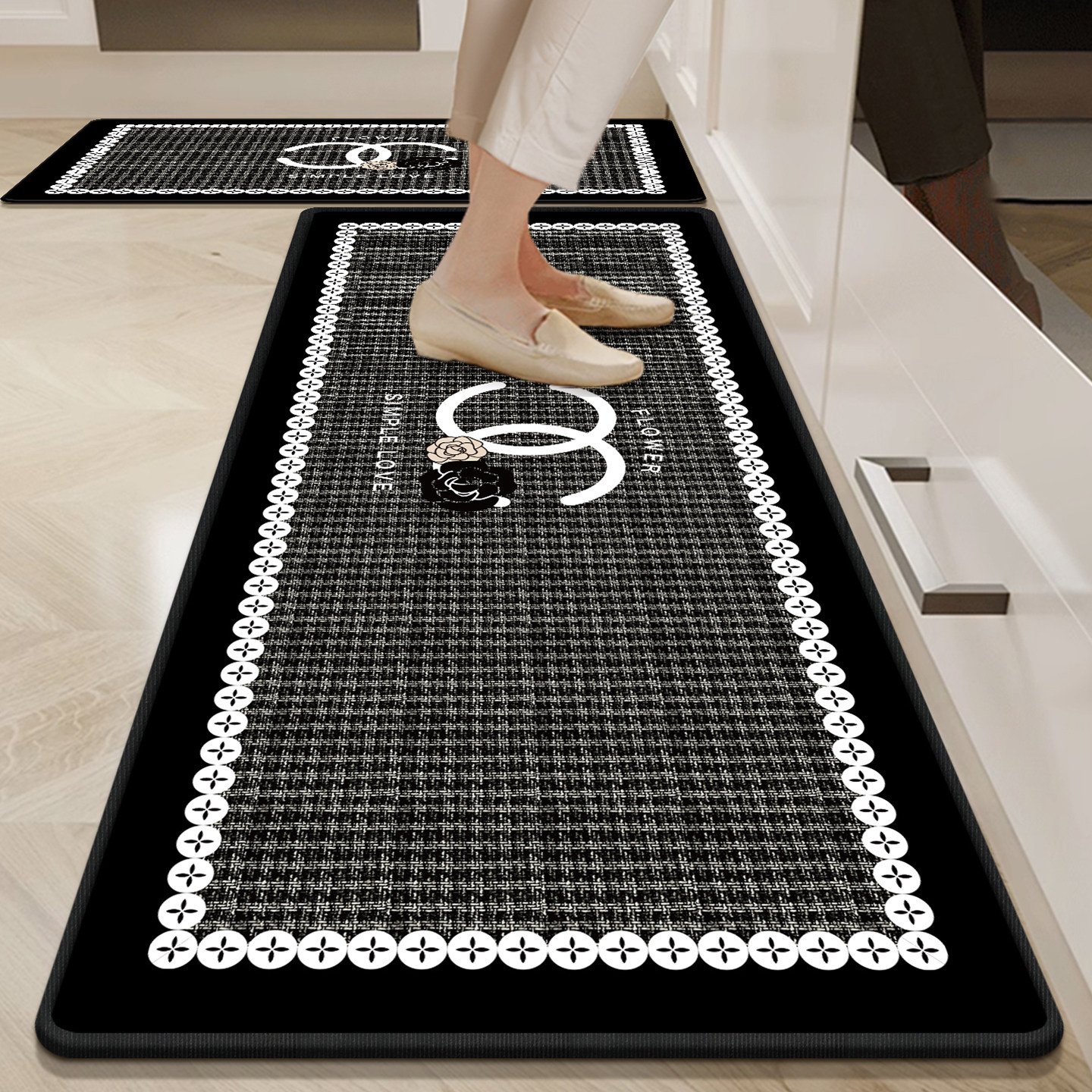 厨房地垫防滑防油可擦免洗吸水吸油专用垫脚垫2025新款网红地毯垫,居家布艺,厨房地垫,淘宝优惠券,粉丝福利购,淘宝优惠卷