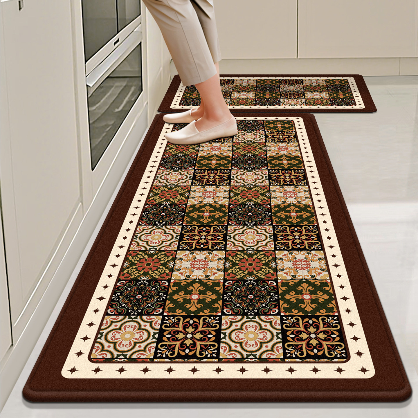 厨房地垫防滑防油可擦洗地毯家用防水吸油耐脏专用脚垫子2026新款,居家布艺,厨房地垫,淘宝优惠券,粉丝福利购,淘宝优惠卷