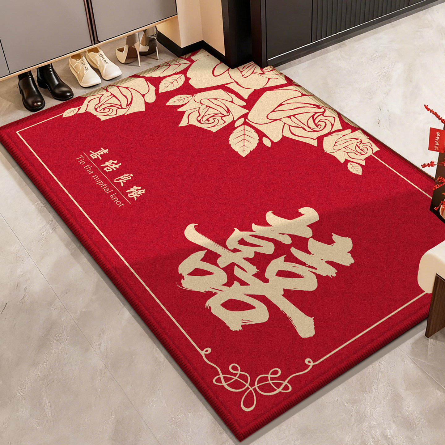 玄关脚踏垫红色入户门地垫2026新款轻奢高级入户门垫进门门口地毯,居家布艺,入户地垫,淘宝优惠券,粉丝福利购,淘宝优惠卷
