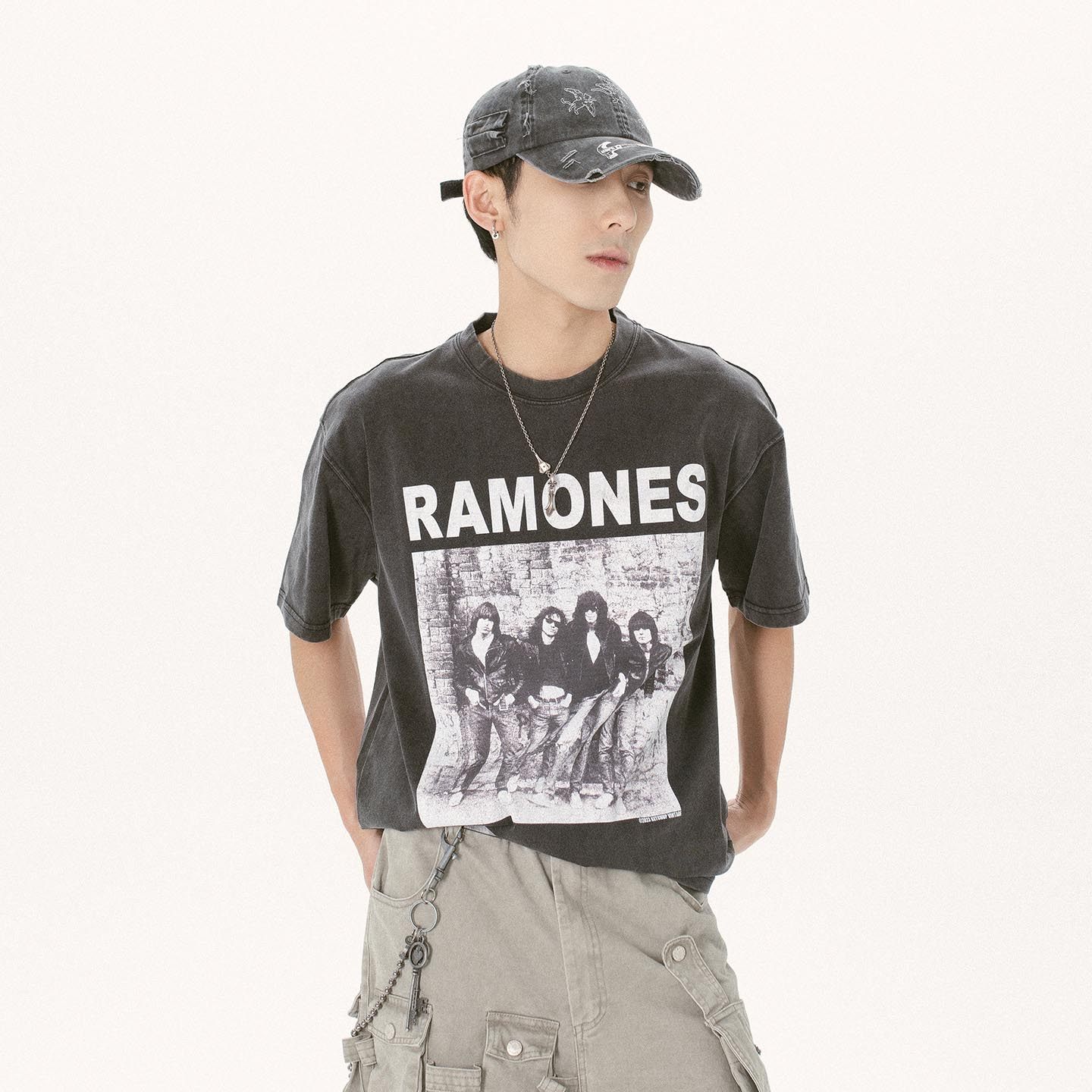 KV水洗做旧男女夏季短袖