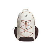 adidas 运动休闲拉链开合双肩包常规通用 汉玉白拼矾土棕拼暗灰棕