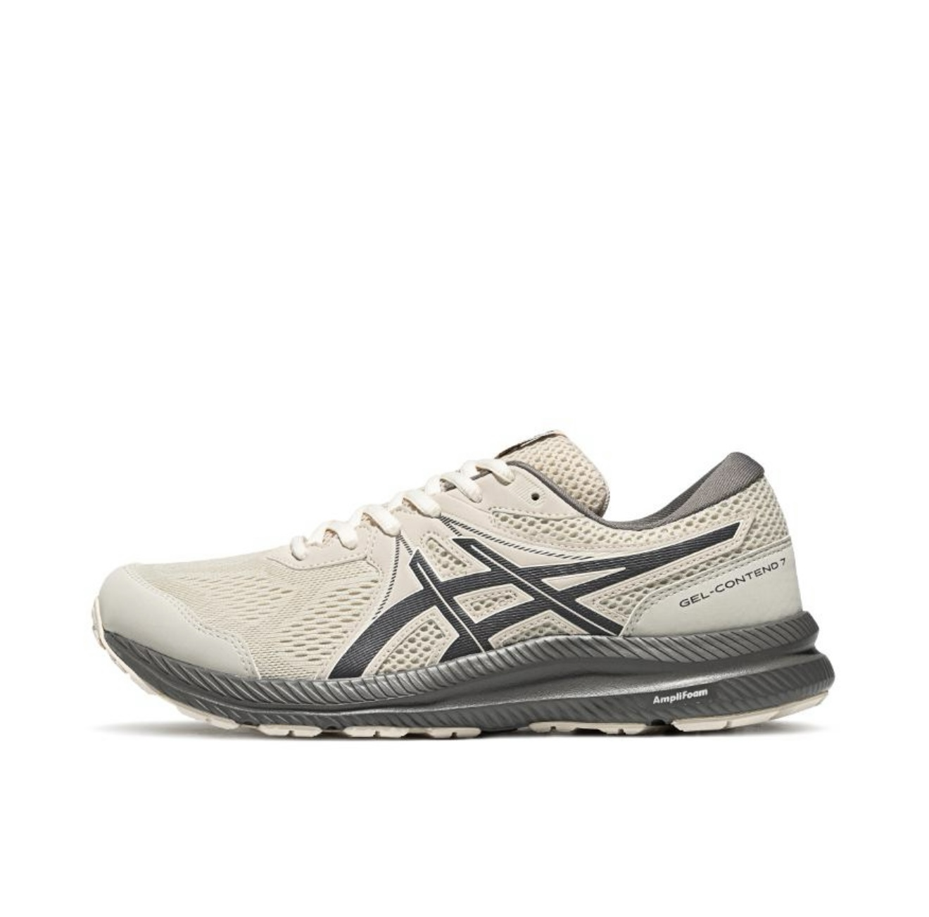 亚瑟士Asics GEL-CONTEND 7 舒适缓震低帮休闲跑步鞋 男款 浅灰色