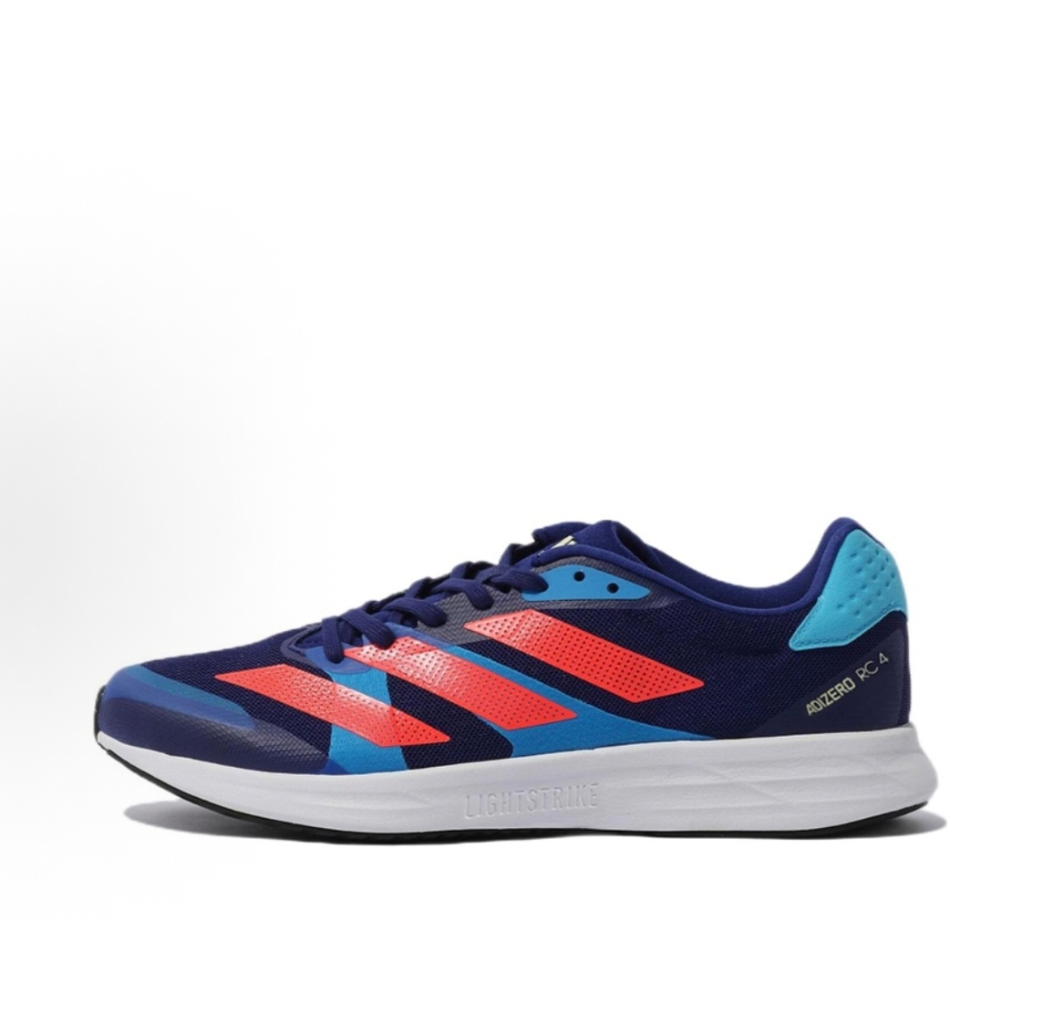adidas Adizero RC 4 织物人造革耐磨透气 低帮  男女同款 蓝粉
