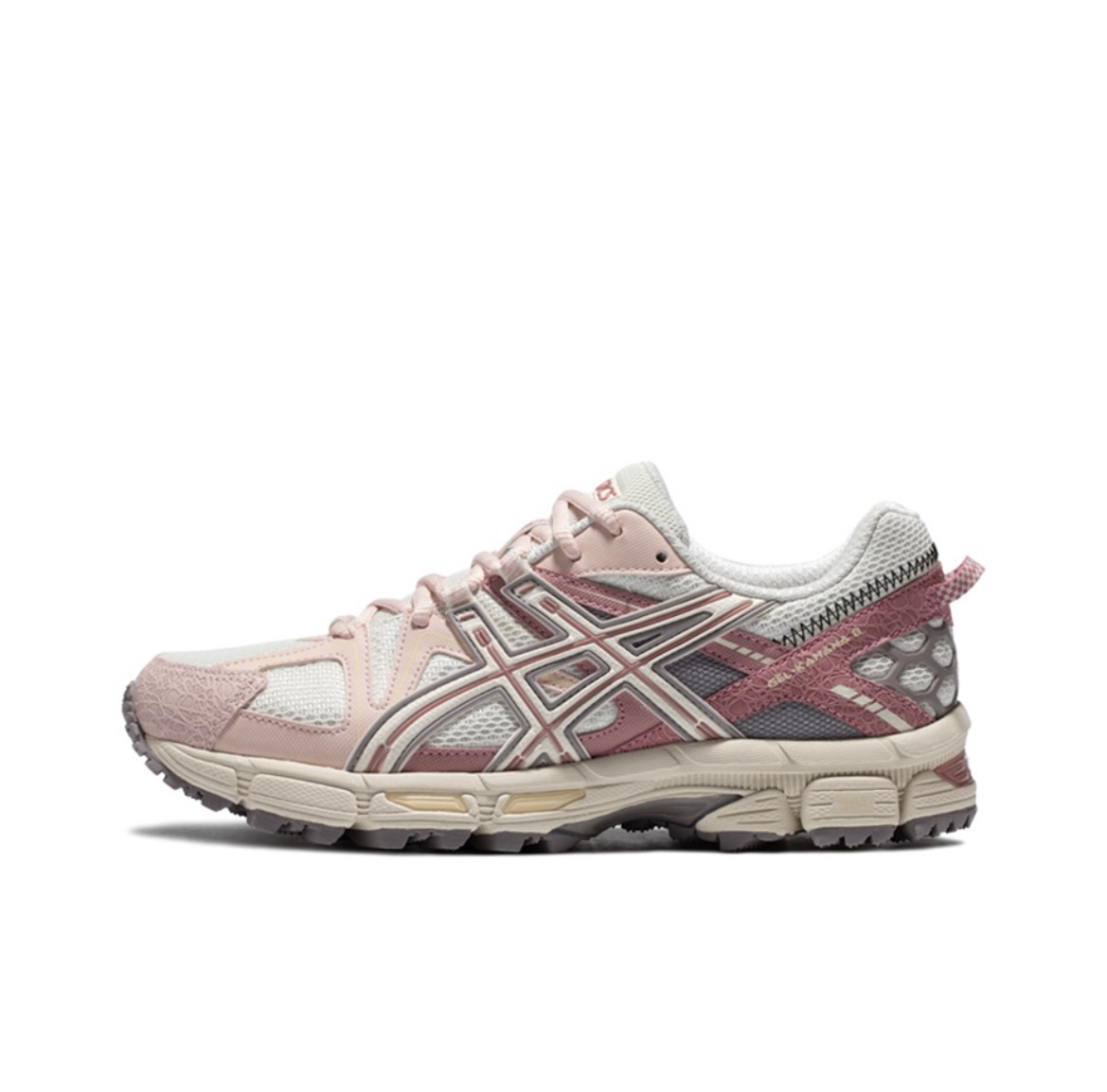 Asics Gel-Kahana 8 织物合成革耐磨减震防滑低帮越野跑步鞋 粉色