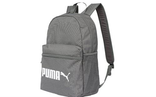 PUMA 彪马 经典Logo休闲时尚潮流 涤纶 书包男女同款灰色