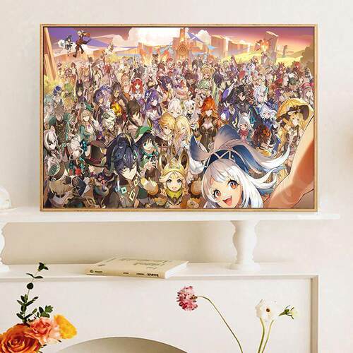 原神全家福满钻钻石画diy手工