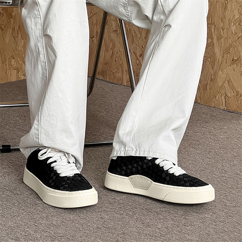 阿叔夏季透气潮流编制板鞋GH-9971