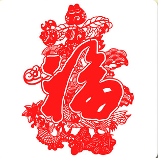 中国风蔚县彩色手工剪纸窗花 春节年画非遗工艺人物国粹系列剪纸